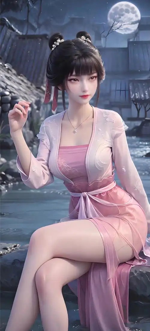 画廊画面四，巷口未眠人的剪影
